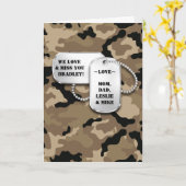 Carte de thème militaire (Fleur jaune)