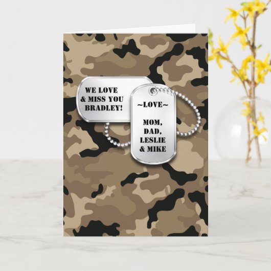 Carte de thème militaire (Fleur jaune)