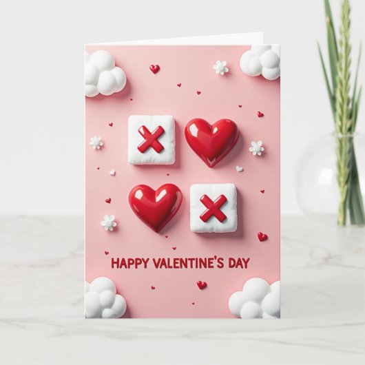Carte de Tic Tac Toe pour la Saint-Valentin (Devant)