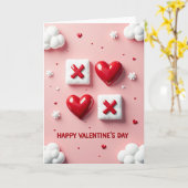 Carte de Tic Tac Toe pour la Saint-Valentin (Fleur jaune)