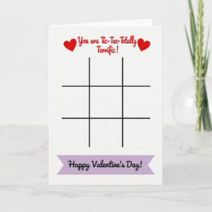 Carte de Tic Tac Toe pour la Saint-Valentin extrao