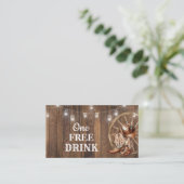 Carte de ticket de boisson gratuite d'anniversaire (Debout devant)