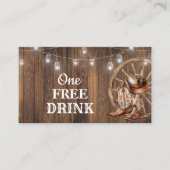 Carte de ticket de boisson gratuite d'anniversaire (Devant)