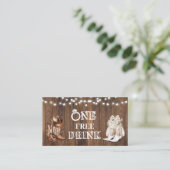Carte de Ticket de Boisson Gratuite pour Mariage O (Debout devant)