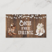 Carte de Ticket de Boisson Gratuite pour Mariage O (Devant)