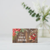 Carte de ticket de boisson gratuite pour Noël occi (Debout devant)