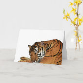 Carte de tigre de repos (Fleur jaune)