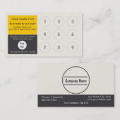 Carte de timbre de carte de visite de fidélité (Devant / Derrière)