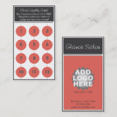 Carte de timbre de carte de visite de fidélité de (Devant / Derrière)