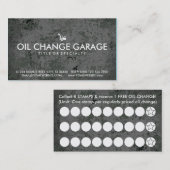 carte de timbre de changement d'huile (Devant / Derrière)