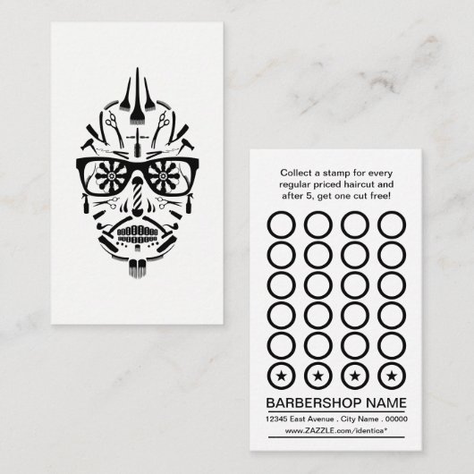 carte de timbre de crâne de sucre de (Devant / Derrière)