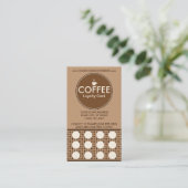 carte de timbre de fidélité au café (Debout devant)