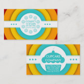 carte de timbre de fidélité CUPCAKE rétro (Devant / Derrière)