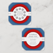 carte de timbre de fidélité rétro (Devant / Derrière)