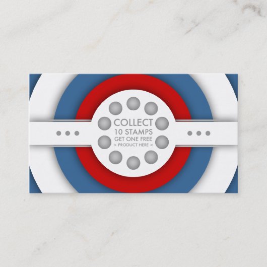 carte de timbre de fidélité rétro (Devant)