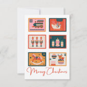 Carte de timbre de Noël Kitschy vintage (Devant)