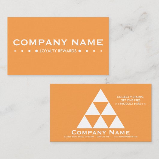 Carte de timbre de pyramide de FIDÉLITÉ (couleur (Devant / Derrière)