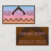 carte de timbre diamant cupcake sherbert (Devant / Derrière)