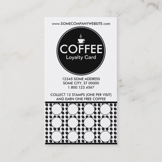 carte de timbre du centre de café (Devant)