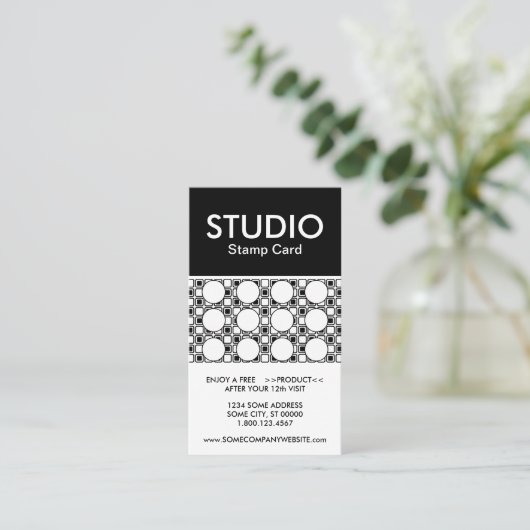 carte de timbre rayé studio (Debout devant)