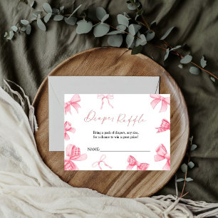 Carte de tirage au sort de couche boho rose pour b