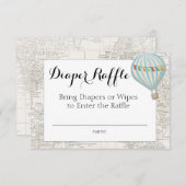 Carte de tirage au sort de couche Hot Air Balloon (Devant / Derrière)