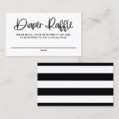 Carte de tirage au sort de couche moderne calligra (Devant / Derrière)