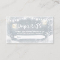 Carte de tirage au sort de couche pour bébé en hiv