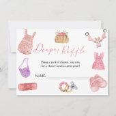 Carte de tirage au sort de couches pour bébé Boho (Devant)