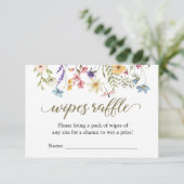 Carte de tirage au sort de lingettes Wildflower Ba (Debout devant)