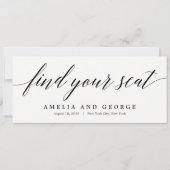 Carte de titre de plan de table - Écriture moderne (Devant)