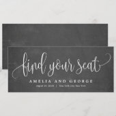 Carte de titre du plan d'assise - Jolie calligraph (Devant / Derrière)