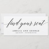 Carte de titre du plan d'assise - Script moderne (Devant)