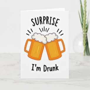 Carte de Toast Bière Je Suis Ivre