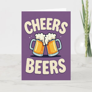 Carte de Toast d'Anniversaire Cheers