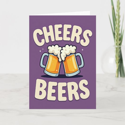 Carte de Toast d'Anniversaire Cheers (Devant)