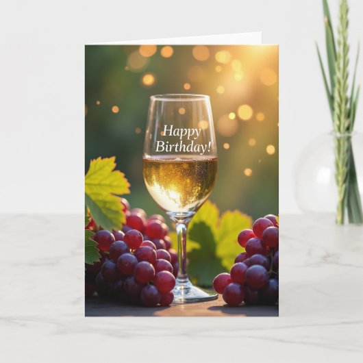 Carte de toast d'anniversaire doré (Devant)