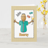 Carte de toast d'anniversaire drôle personnalisée  (Fleur jaune)