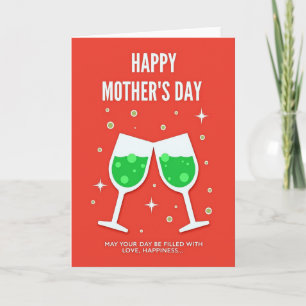 Carte de toast de fête des mères festive