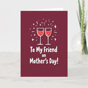 Carte de Toast de la Fête des Mères Marron