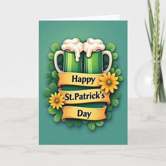 Carte de toast pour la Saint-Patrick (Devant)