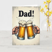 Carte de toast sincère pour papa (Fleur jaune)