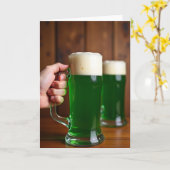 Carte de Toast Vert Émeraude (Fleur jaune)