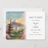 Carte de Tokyo pour annoncer votre mariage à desti (Devant)