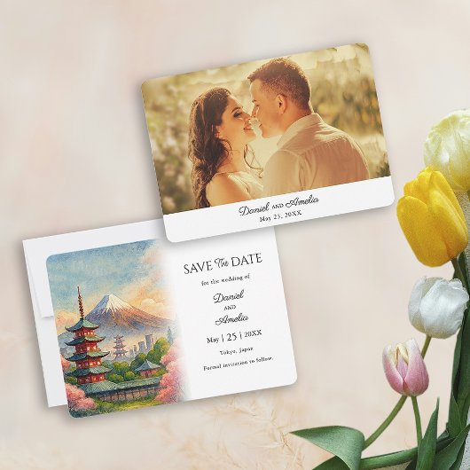 Carte de Tokyo pour annoncer votre mariage à desti
