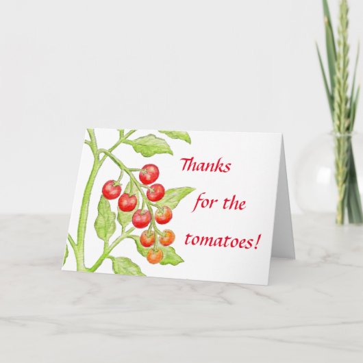 Carte de tomate de Merci (Devant)