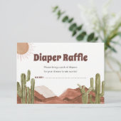 Carte de tombola de Baby shower Son Desert (Debout devant)