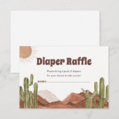 Carte de tombola de Baby shower Son Desert (Devant / Derrière)