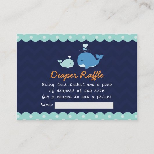 carte de tombola de baleine (Devant)