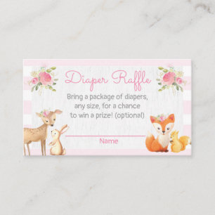 Carte de tombola de couche-culotte de baby shower